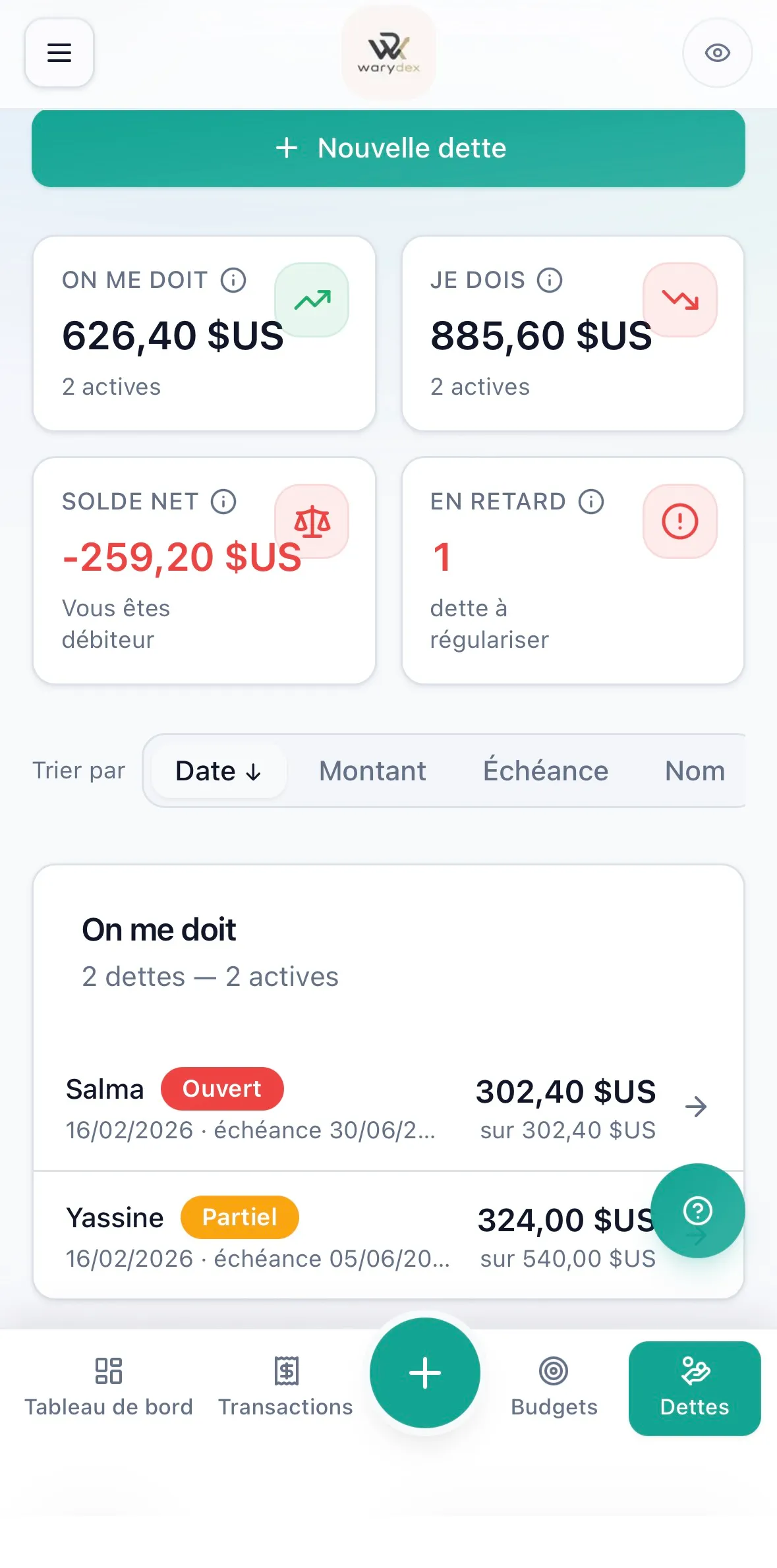 Dettes Warydex
